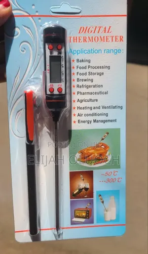 Digital Food Thermometer Battery Operated With Led Display