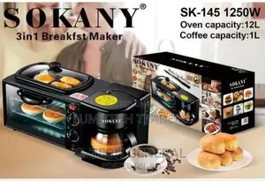 Sokany 4 in 1 Breakfast Maker- Oven, Coffee Maker Frying Pan