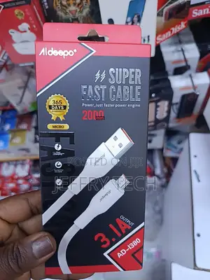 Aldeepo Ad-I390 3.1a 2m Lightning Cable Super Fast Charging for iPhone