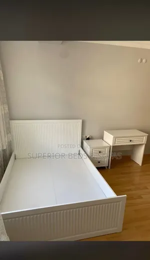 White Ribbed Panel Bed Size 5 by 6