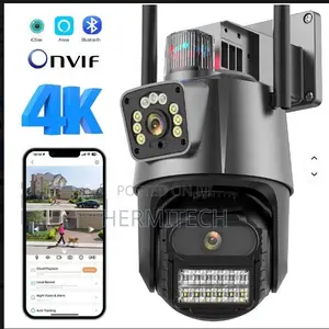 Dual Lens 2 Screens 360 Degrees 6mp Wifi 4g Security PTZ Camera