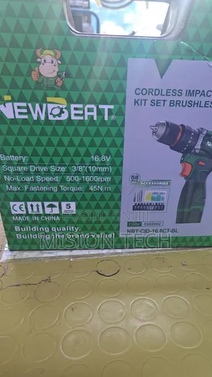 Newbeat 16.8v Brushless Cordless Drill Impact Driver Set. *