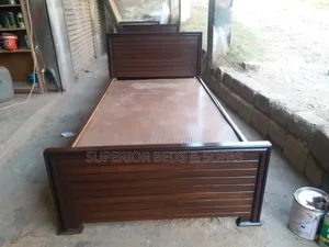 Dark Slatted Wood Bed Size 3 by 6