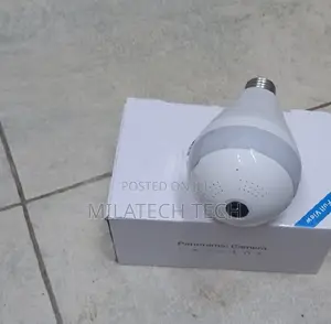 Wifi Bulb Nanny Camera 360 Degree Panorama 2 Way Audio