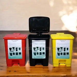 Hotels 30l Plastic Dust Bin With Hands-Free Operation and Compact Size