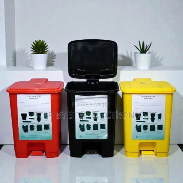 Rectangular Shape 30l Waste Bin With Durable Hinge System