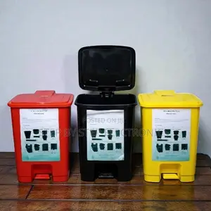 Long Lasting Hard Plastic 30l Pedal Bin With Ergonomic Pedal Placement