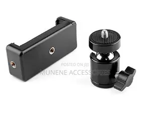2 in 1 Mobile Tripod Holder Clip With Ball Head Adapter Set for Tripod