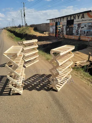 Heavy-Duty Wooden Shoe Rack-Stable and Strong. 3,4