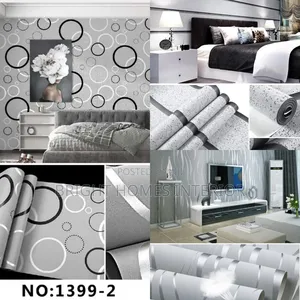 Grey Bubble Shades Kids Bedroom Wallpaper