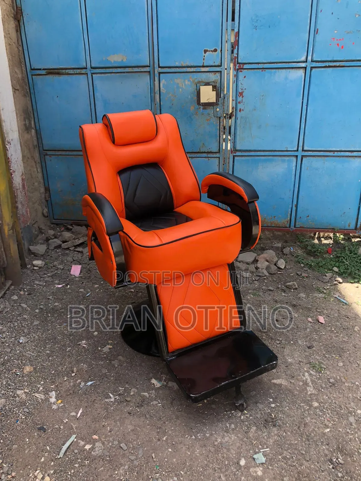 Orange/ Black Barber Chairs