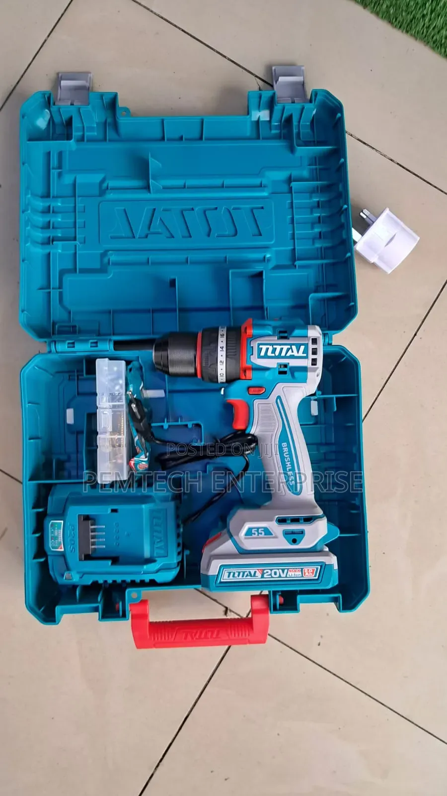 Total 20v Brushless Impact Drill Kit.