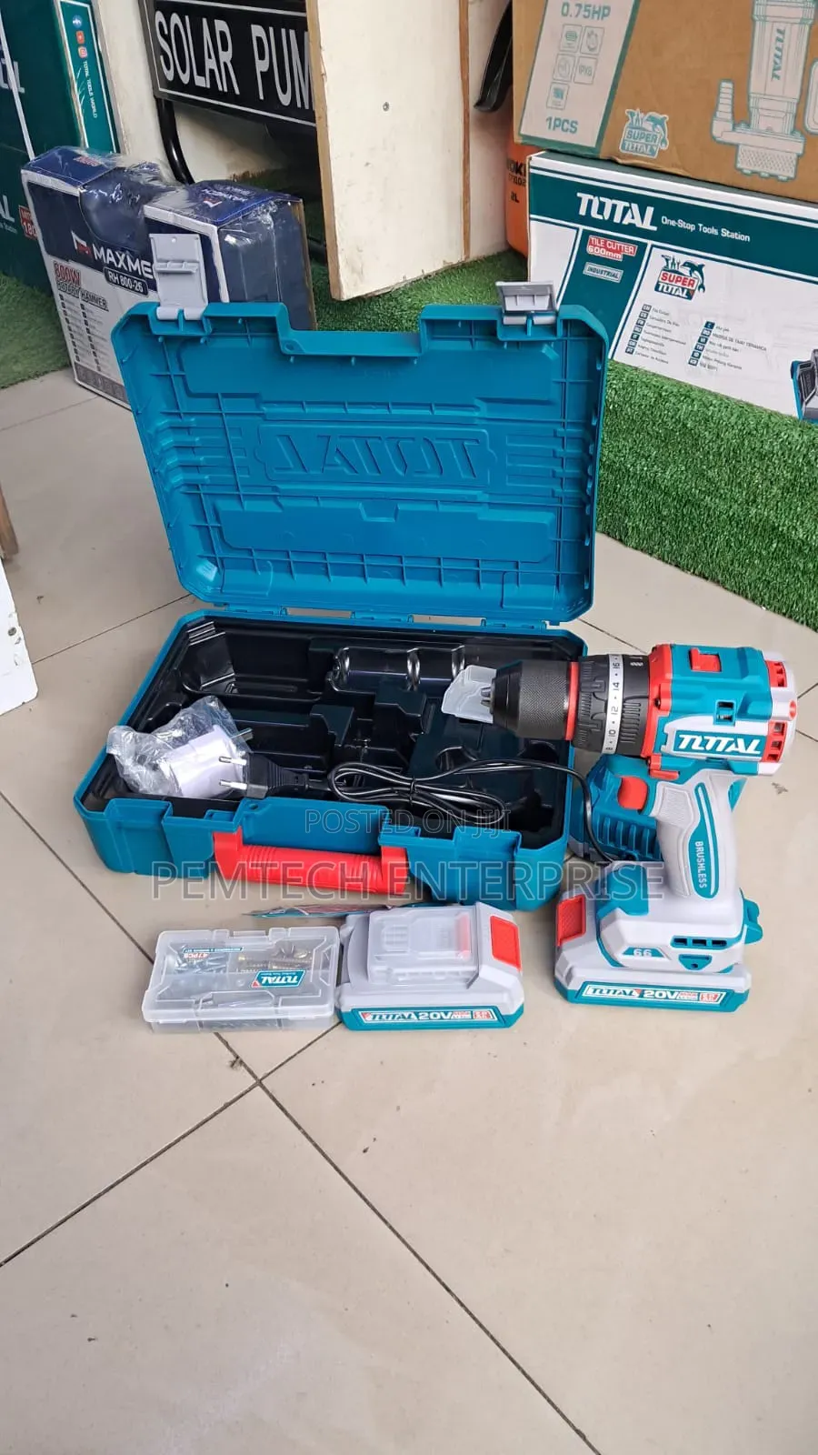 Total 20v Brushless Impact Drill Kit.