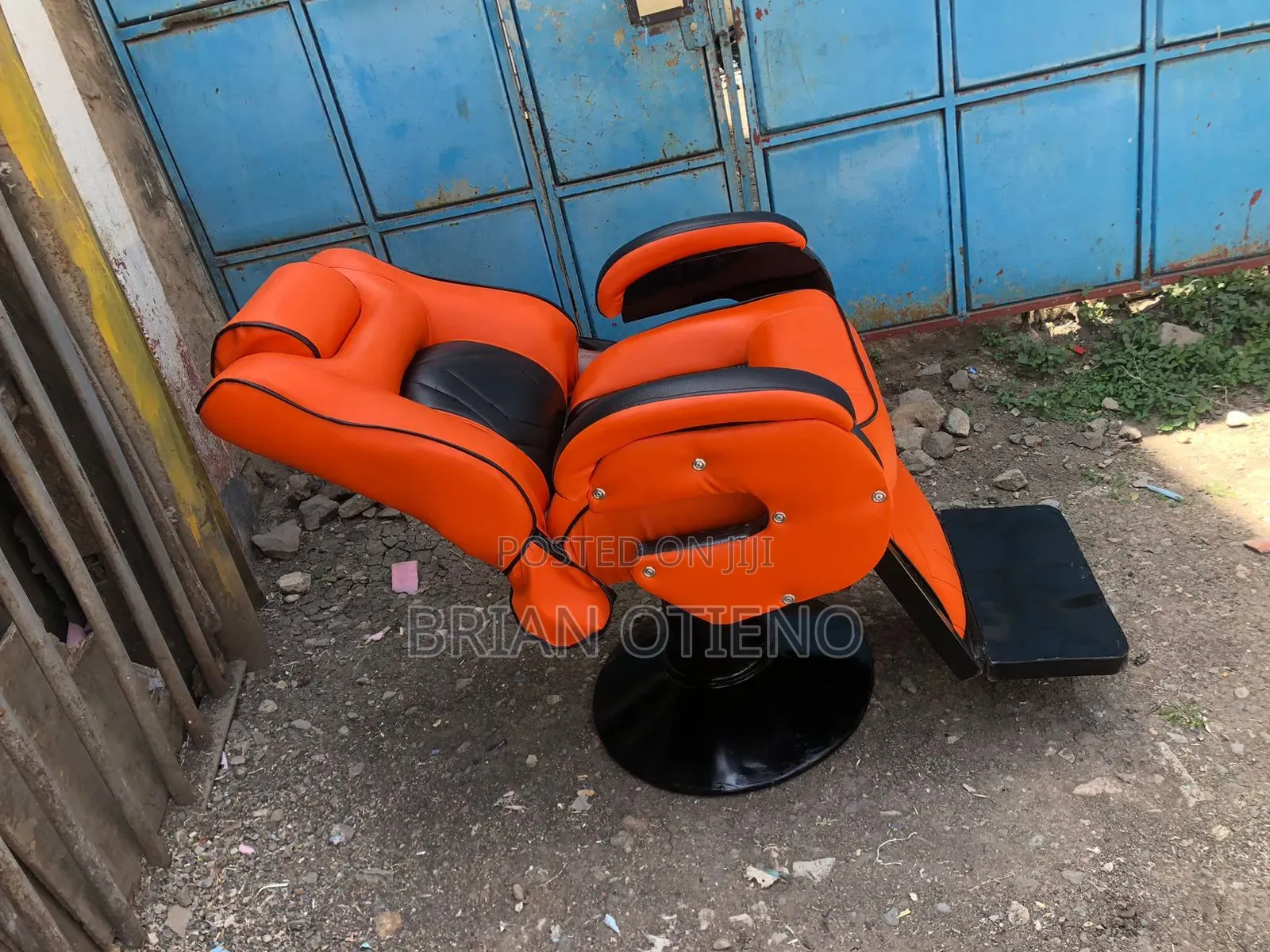 Rotating Barber Chairs. Orange