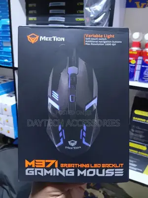 Meetion M371 Backlit Wired Rainbow Gaming Mouse 1600 Dpi 4 Buttons