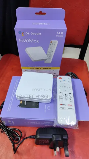H96max Media Player, Android System, Wifi 6 Bt5.0, Voice Control