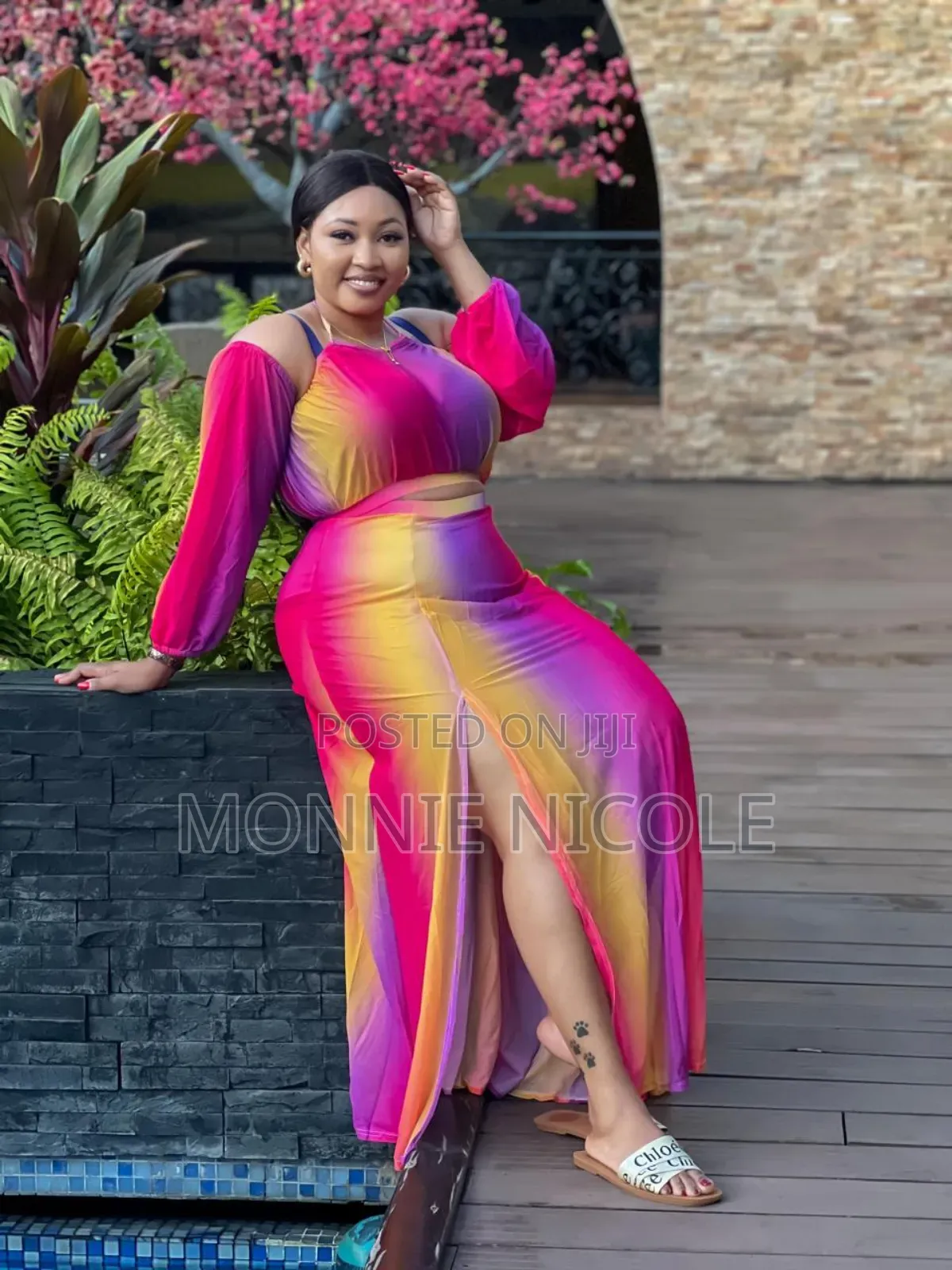 Neon Color Two Piece Beach Wear