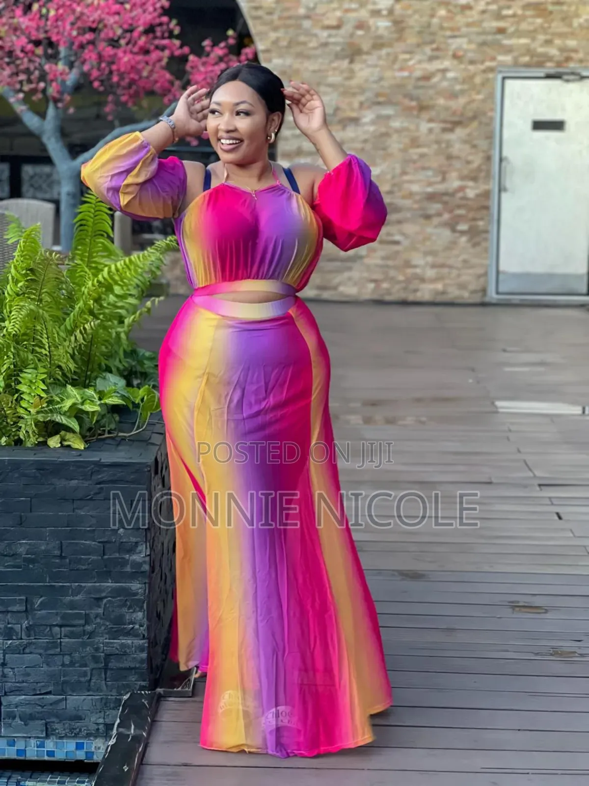 Neon Color Two Piece Beach Wear