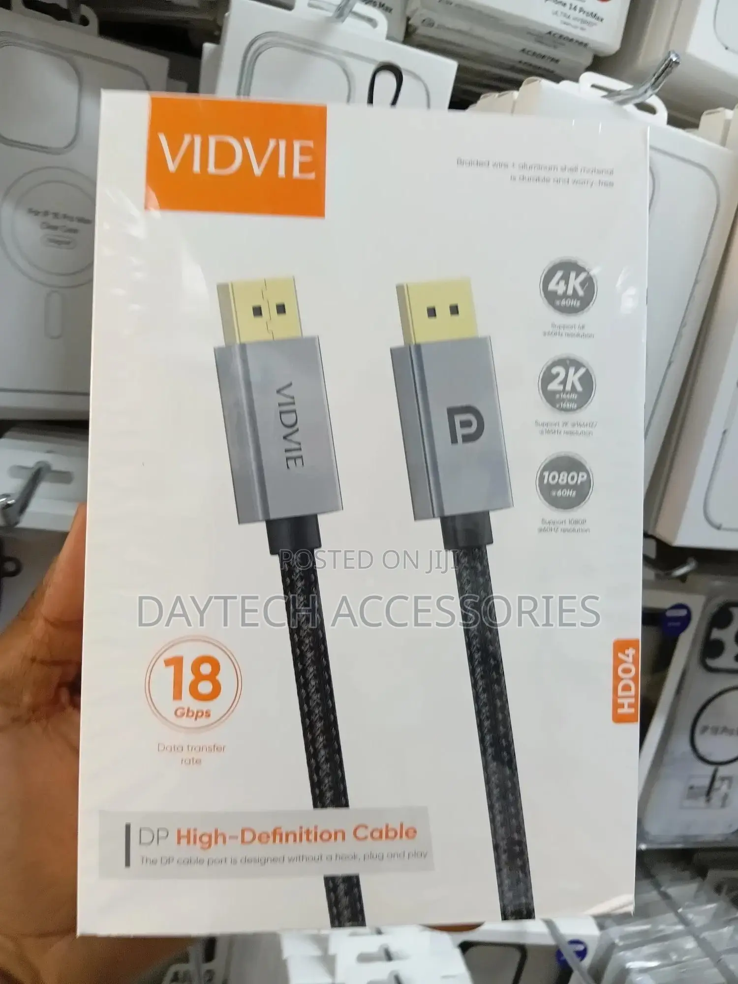 Vidvie Hd04-2 Braided Displayport Cable