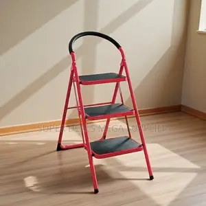 Portable Folding Aluminum Domestic Use 3 Step Ladder Stepladder