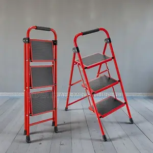 Safe and Sturdy Structure Aluminum 3 Step Ladder Stepladder