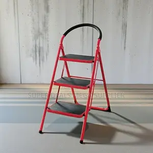 Heavy Duty Aluminum Long Term Reliability 3 Step Ladder Stepladder