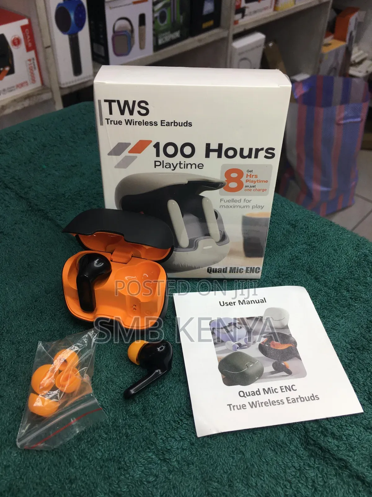 Comfortable TWS Earbuds, Deep Bass, 100 Hours Playtime