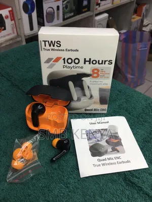 Comfortable TWS Earbuds, Deep Bass, 100 Hours Playtime