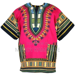 Unisex Pink/Brown African Shirts