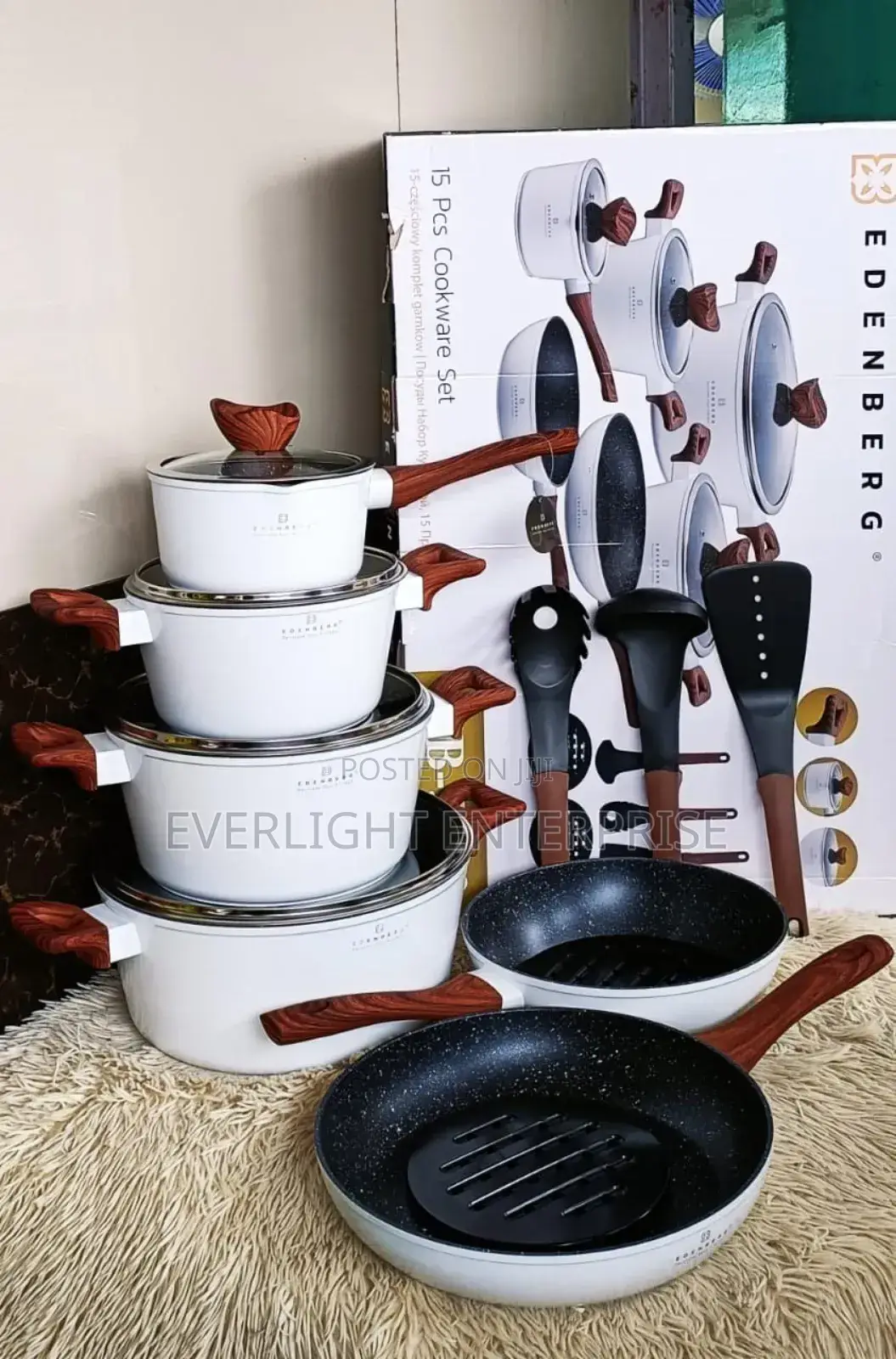 15 PCS Edenberg Nonstick Cookware Set