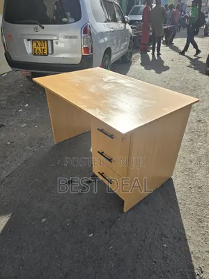 Office Desk With Three Locakble Pedestal Drawers