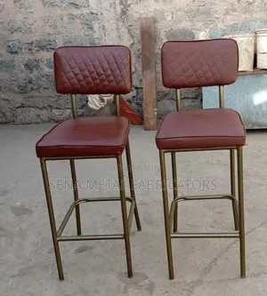 Comfortable Armless Counter Stools in Brown.