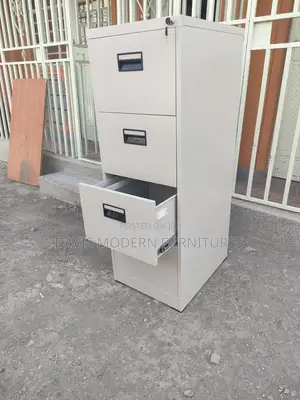 Lockable 4-Drawer Metal Filing Cabinet – Vertical Office Storage