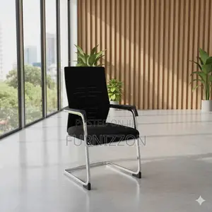 Modern Chrome Base Chair With Full Mesh Back