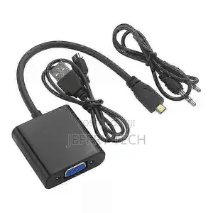 Micro-Hdmi to Vga Adapter Cable 1080p Video Converter With Audio Jack