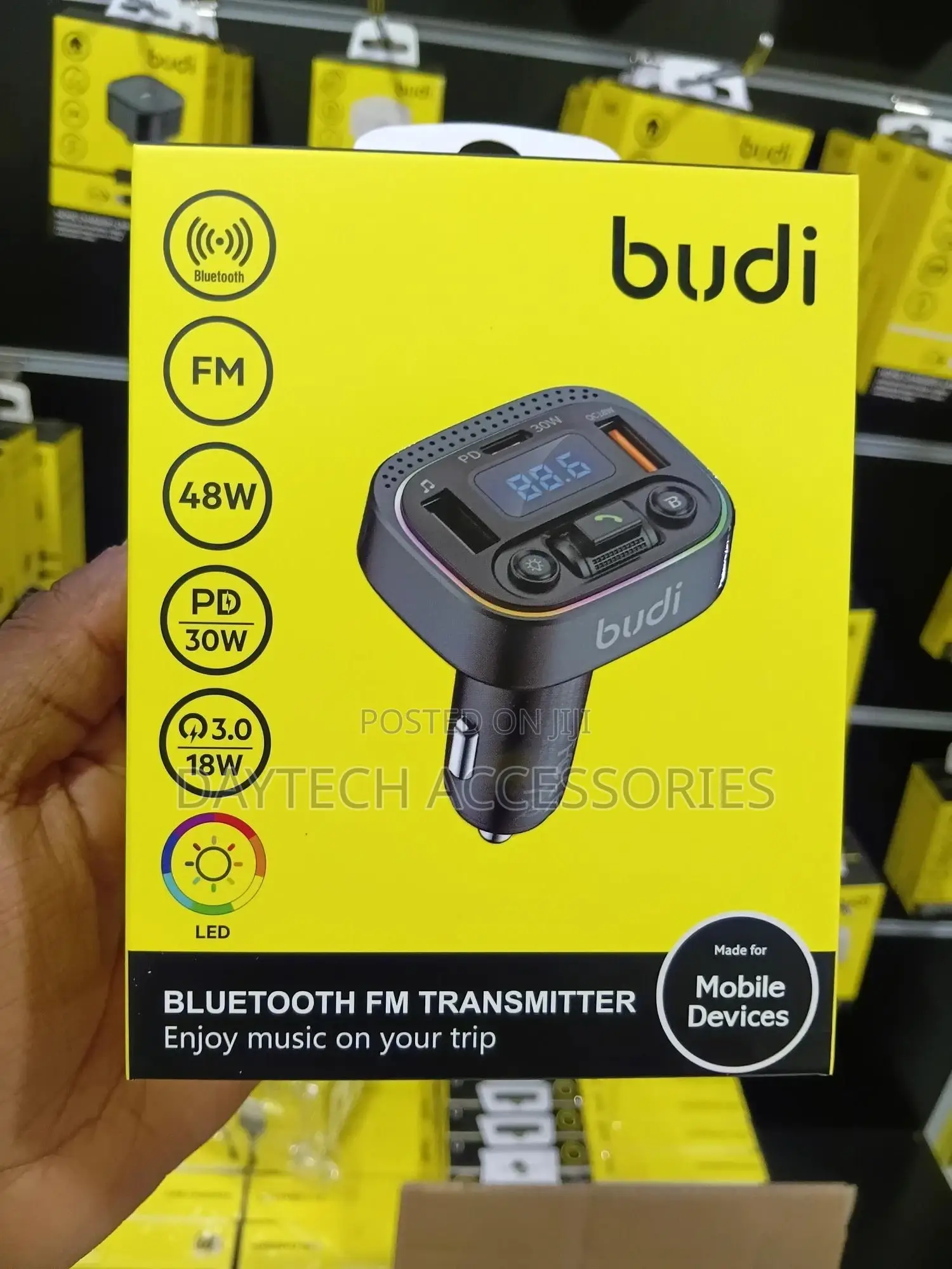 Budi Car Fm Transmitter Modulator With Bluetooth