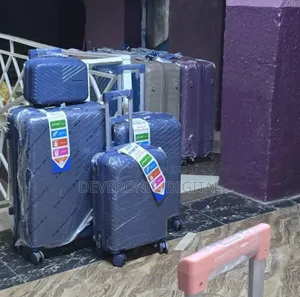 4 in 1 Luxurious Unbreakable Double Zip Rubber Suitcase