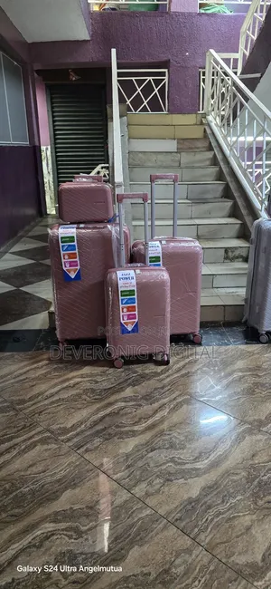 4 in 1 Luxurious Unbreakable Double Zip Rubber Suitcase