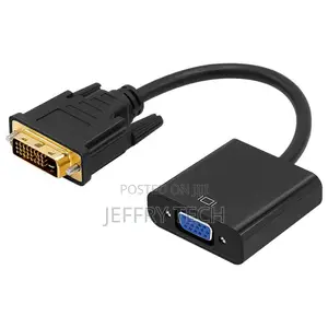 Dvi 24+1 Pin to Vga Adapter Cord Line With Chip, Reliable Dvi-D to Vga