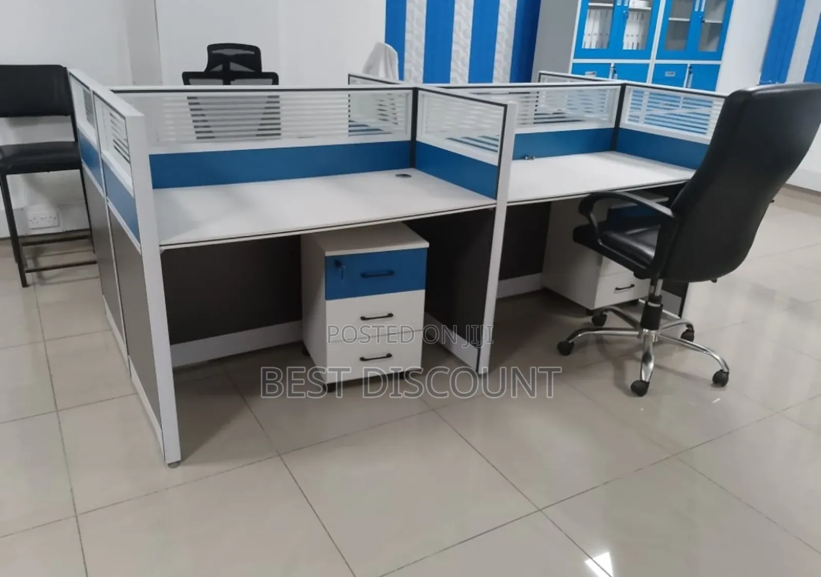 Executive Office Desk 4 -Way Workstation