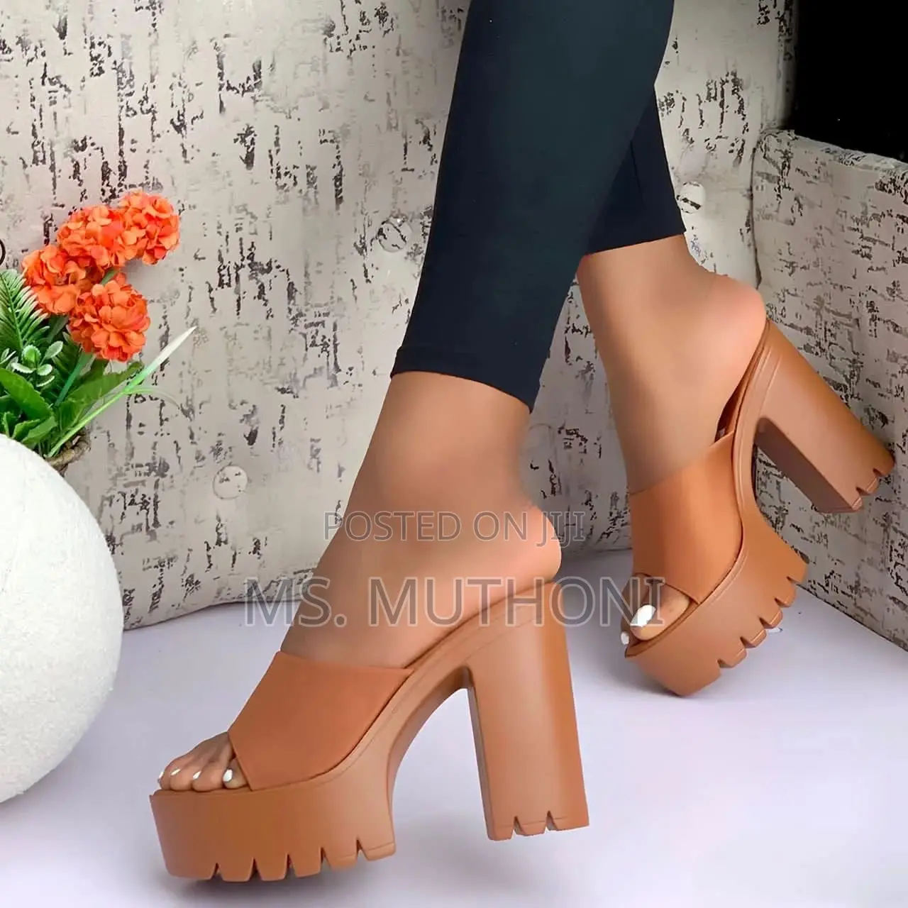 Chick Chunky High Ladies Heels Size 36-41