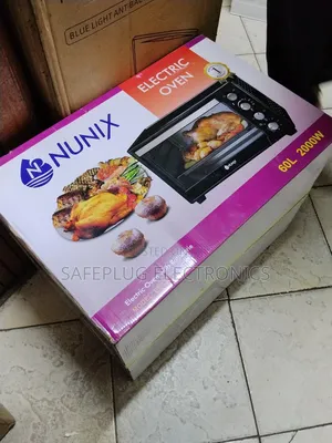 Nunix 60l Electric Oven W/ Rotisserie – 4 Knobs for Precision