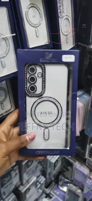Noir Samsung Galaxy A16 5g Magnetic Glitter Case,Luxury Bling