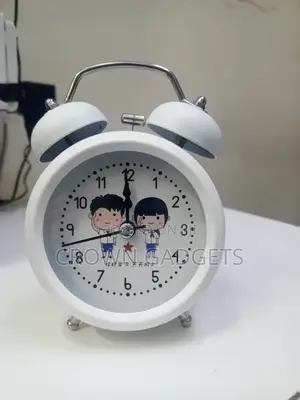 Cartoon Twin Bell Alarm Clock for Kids Students
