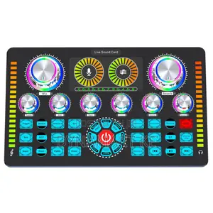 Q7 Live Sound Card Professional Audio Mixer, DSP Chip Voice Effects