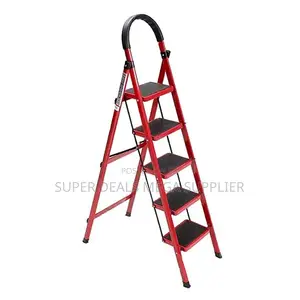 Portable Foldable Aluminum Non Slip Surface 5 Step Ladder Stepladder