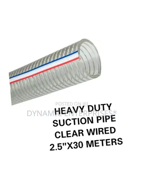 2.5" Heavy Duty Clear Wired Suction Pipe