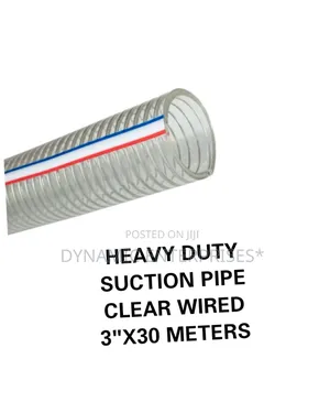 3" Heavy Duty Clear Wired Suction Pipe