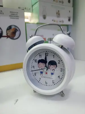 Battery Operated Twin Bell Desk Clock For Students