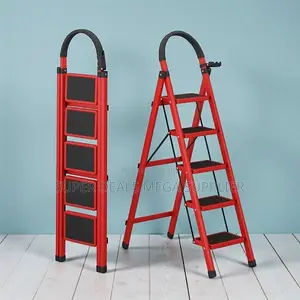 Light Weight Aluminum Easy Storage 5 Step Ladder Stepladder